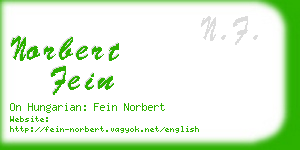 norbert fein business card